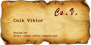 Csik Viktor névjegykártya
