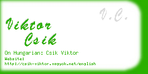 viktor csik business card